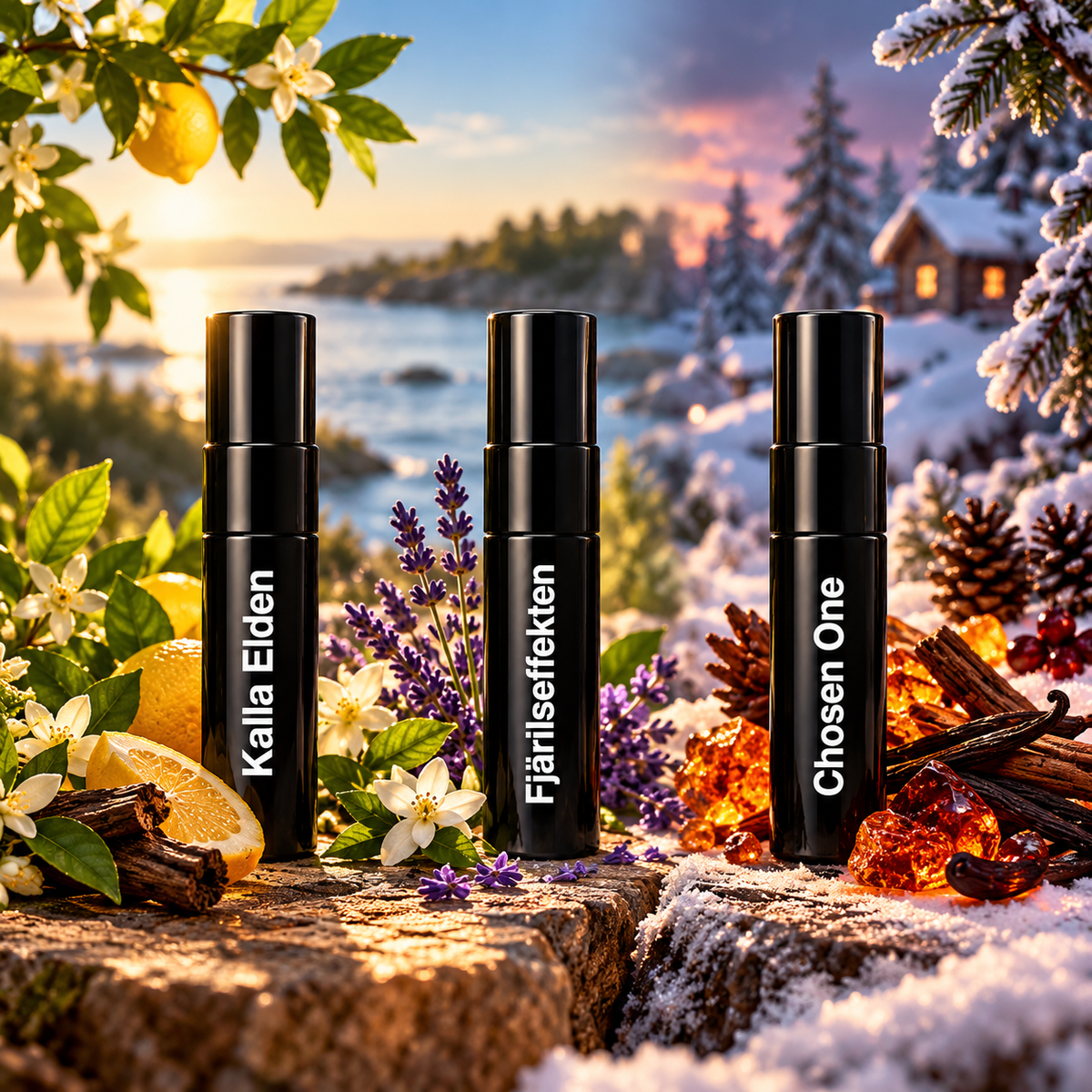 DISCOVERY SET – Kalla Elden, Fjärilseffekten & Chosen One – 3 × 3 ml