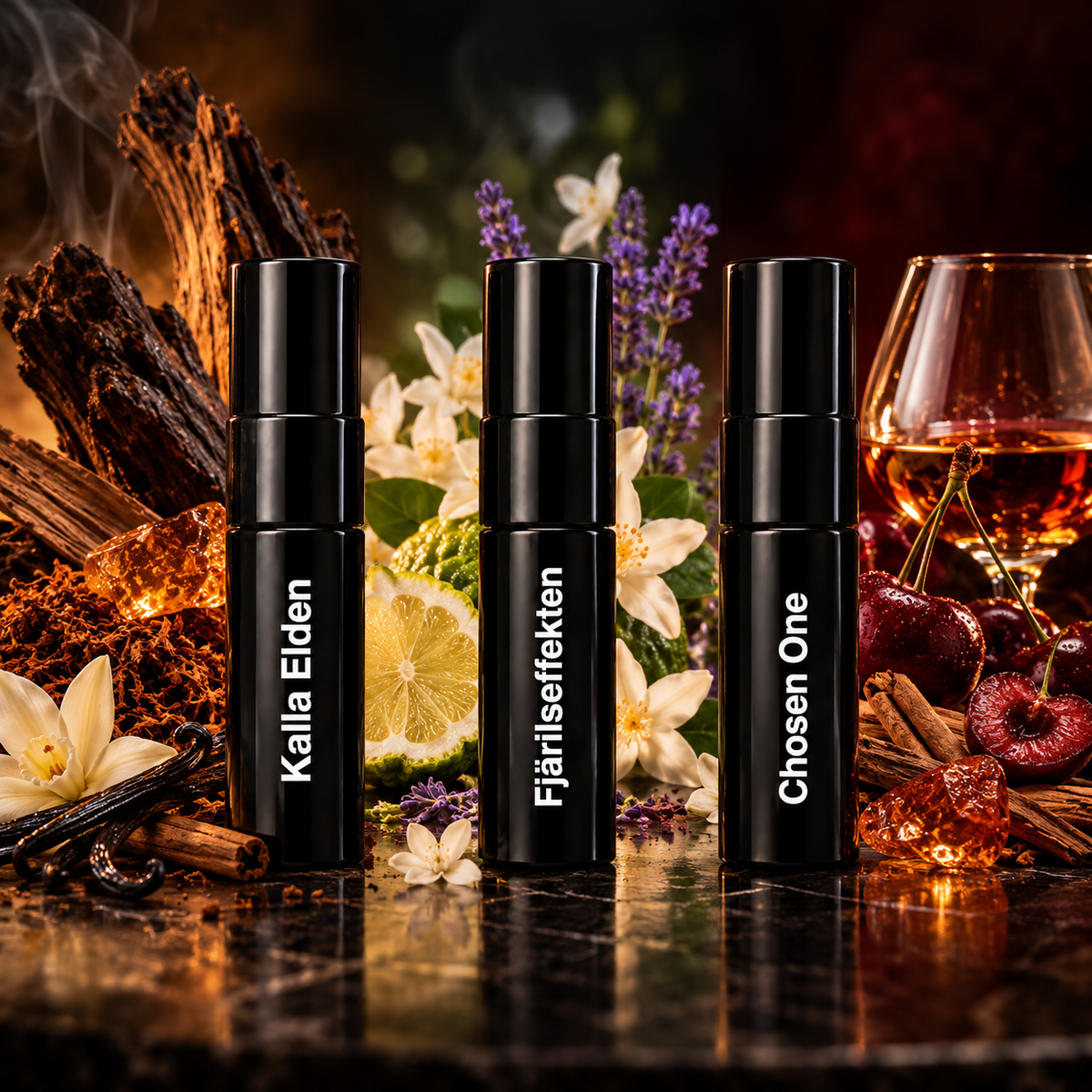 DISCOVERY SET – Kalla Elden, Fjärilseffekten & Chosen One – 3 × 3 ml